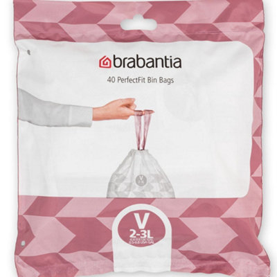 Brabantia Perfectfit Heavy Duty Bin LinersSize V2-3LPack Of 40 from B&Q
