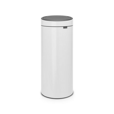B&Q -  Touch Tall White Metal Bin30L Freestanding - Image 9