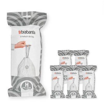 Brabantia Perfectfit Bags H 50-60 Litre Multipack Of 120 Bags 6X20 from B&Q