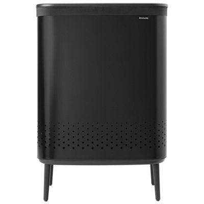 B&Q -  Black Steel Laundry Bin90L