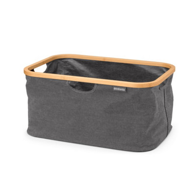 Brabantia - Foldable Laundry Basket 40L - Water Resistant Hamper for Wet & Dry Laundry - Storage Basket for Clothes & Linen - Bamboo Rim for Easy Grip - Garment Washing - Home Accessory - Pepper Black - Image 6