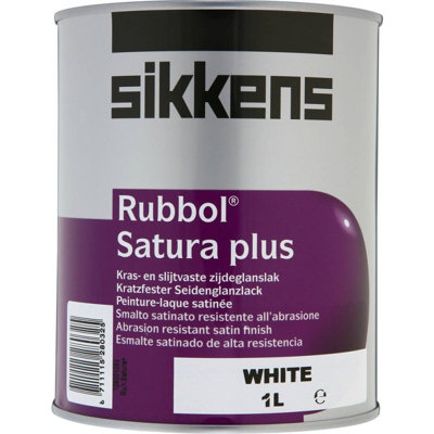 B&Q -  Rubbol Satura Plus Paint1 LitreWhite