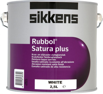 B&Q -  Rubbol Satura Plus Paint2.5 LitreWhite