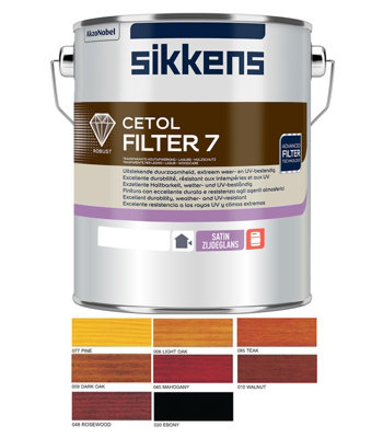B&Q -  Cetol Filter 7 Plus Woodstain Paint5 LitreEbony (020)