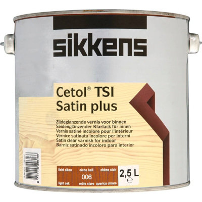 Sikkens Cetol Tsi Satin Plus Woodstain Paint - 2.5 Litre - Oak (006) Light