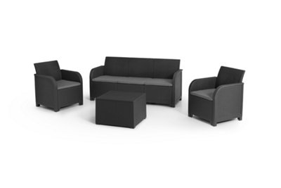 Keter Rosalie 5 Seater Lounge SetGrey from B&Q