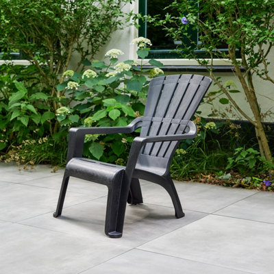 B&Q -  Adirondack Graphite Resin Deck Chair