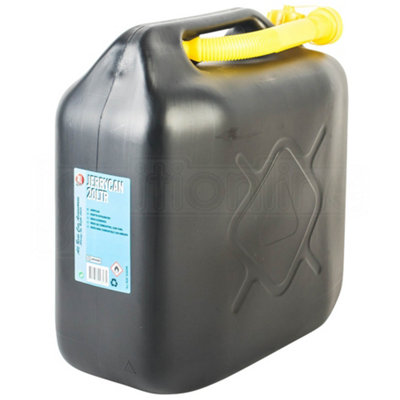 B&Q New 20L Fuel Jerry Can Diesel With Pouring Spout Storage Container Liquid