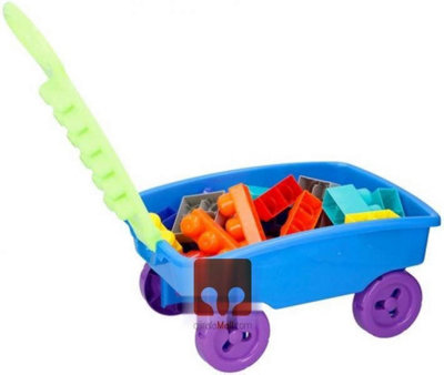 Kids Brick Block Construction Playset With Trolley Toys For Toddlers Primary Age Kids