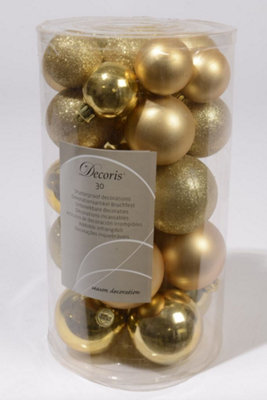 KaemingkShatterproof Baubles Pack 3040/50/60mm Light Gold Mix from B&Q