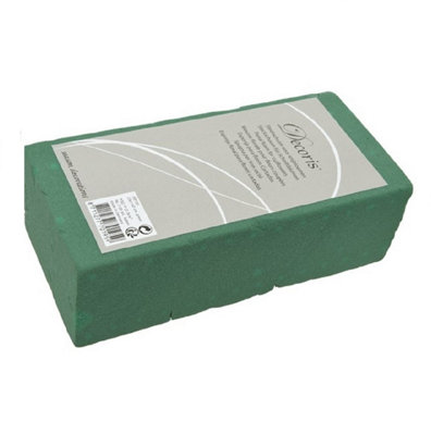 Decoris Green Floristry Foam Brick For Fresh Floral Craft Flower Arranging Block from B&Q