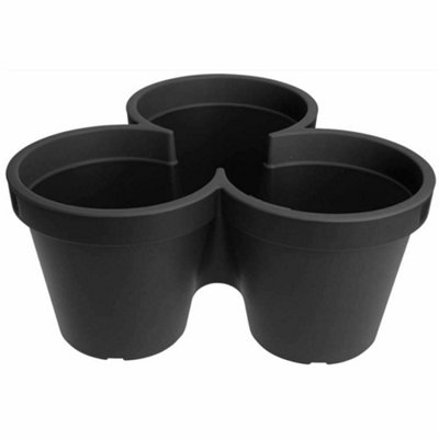 Geezy Stacking Garden Flower Pot Triple Pocket Large Vertical Planter Self Watering from B&Q