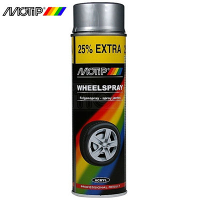 Motip Wheel Spray Silver Acrylic Alloy Wheels Professional 500Ml from B&Q