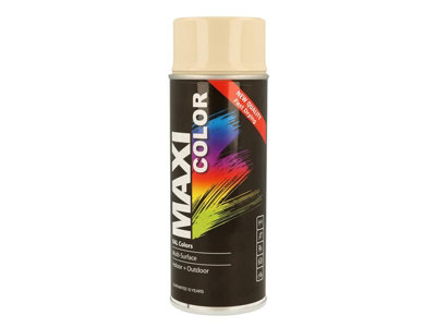Maxicolor Gloss Light Ivory Spray Paint 400ml Fast Dry Indoor Outdoor Wood Use - Image 8