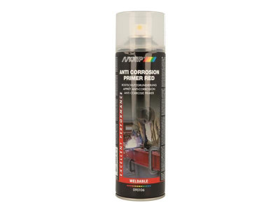 B&Q Red Motip Pro Anti Corrosion Primer - Ultimate Fast-Drying Metal Protection 500Ml