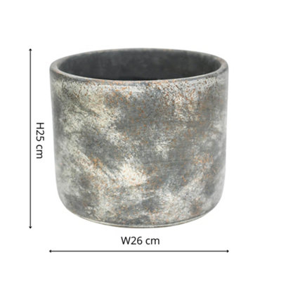 Ivyline Dark Tivoli Planter Earth H25cm D26cm
