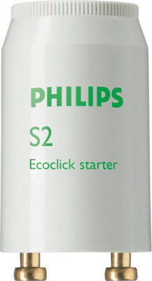 Philips S2 Starter 4 Tp 22W Ser 220240V Wh Fluorescent Tube Capacitor Primer from B&Q