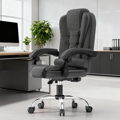 Onemill Ergonomic Office Chair With Tilt Function-Grey from B&Q