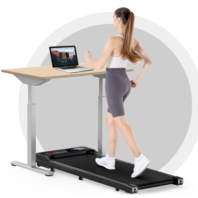 Onemill Motorized Treadmill Speed 1-6Km/h,space Saving Treadmill For Home And Office-Black from B&Q