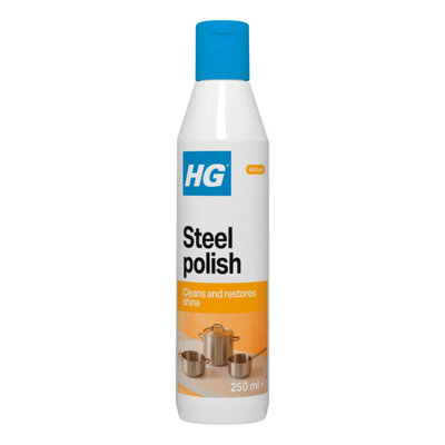 HG Steel Polish, Stainless Steel Cleaner & Protector, Chrome & Copper Metal Cleaner, Stainless Steel Polish, Kitchen Cleaner for Metal, Multi Surface Cleaner & Metal Kitchen Worktop Cleaner - 250ml - Image 9