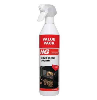 Hg Stove Glass Cleaner Wood Burner Spray Soot Dirt Remover 650Ml from B&Q