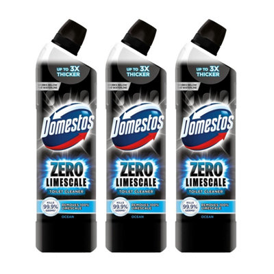 B&Q -  Zero Limescale Ocean Antibacterial Toilet Gel750Ml3Pk