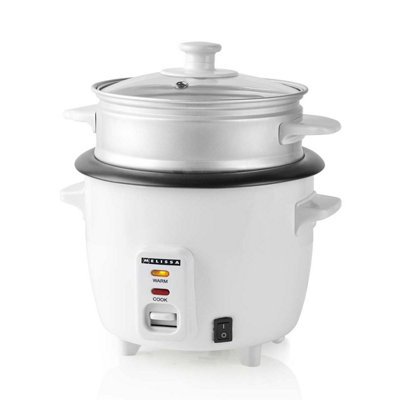 Melissa 300W Rice Cooker & Steamer Keep Warm 3 In 1 Function Automatic Steam Vegetables 0.6L from B&Q