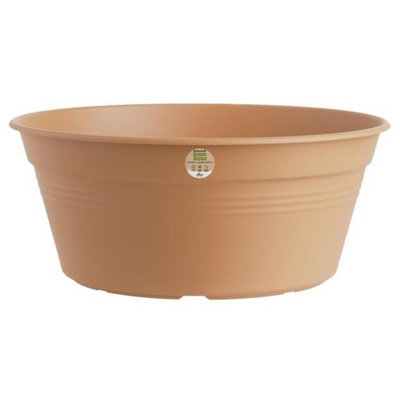 Elho Green Basics Bowl 27Cm Terracotta Recycled Plastic Plant Pot from B&Q