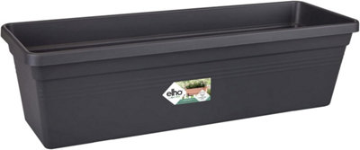 Elho 50Cm Green Basics Trough (Living Black) from B&Q