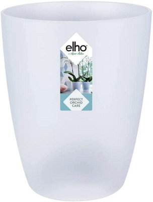 Elho Brussels Orchid High 12.5Cm Transparent Plastic Plant Pot from B&Q
