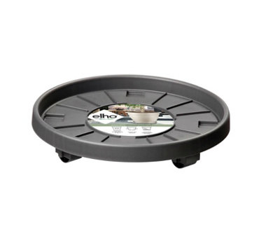 Elho Universal Round Planttaxi 30Cm For Plastic Plant Pots In Anthracite from B&Q