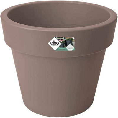 Elho Green Basics Top Planter 23Cm Plastic Plant Pot In Taupe from B&Q