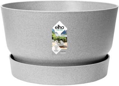Elho Recycled Plastic Greenville Bowl 33Cm Living Concrete Plant Pot from B&Q