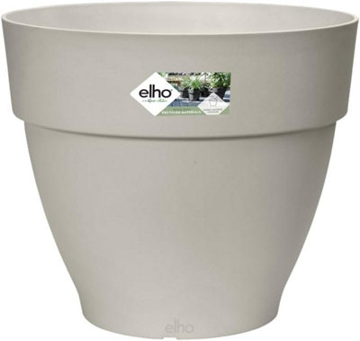Elho Vibia Campana Round 25Cm Silky White Recycled Plastic Plant Pot from B&Q
