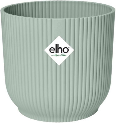 Elho Vibes Fold 14Cm Round Sorbet Green Recycled Plastic Plant Pot from B&Q