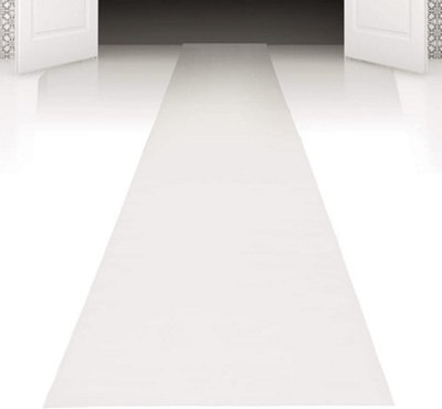 White Carpet Party Runner 450 X 60 Cm Self Adhesive Aisle Runner Wedding Vip Prom Event Entrance Decoration from B&Q