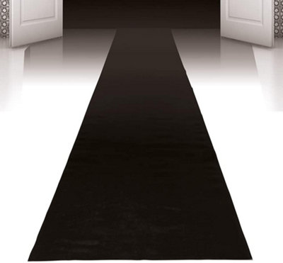 Black Carpet Party Runner 450 X 60 Cm Self Adhesive Aisle Runner Wedding Vip Prom Event Entrance Decoration from B&Q