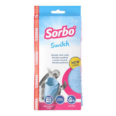 B&Q -  Pack Of 2 Switch Cloths Reusable Household Cleaning Cloths