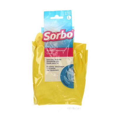 B&Q -  Household Strong Gloves Large Yellow