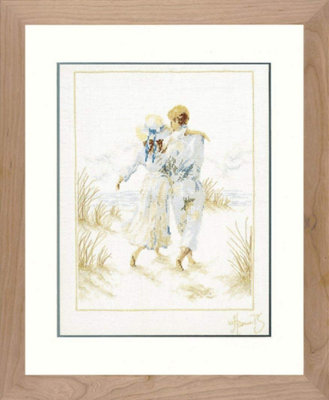 Groves Of Thames Romance - Counted Cross Stitch Kit: Romance (Linen) - Lanarte White