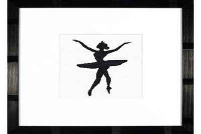 B&Q -  Ballet Silhouette 3Counted Cross Stitch Kit: Ballet Silhouette 3Lanarte
