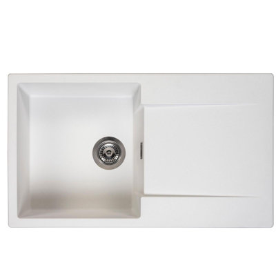 Reginox Amsterdam 10Pw 1.0 Bowl Granite Reversible Inset Kitchen Sink White