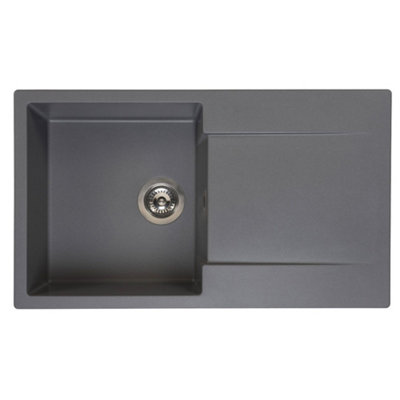 Reginox Amsterdam 10 Gs Grey Granite 1 Bowl Inset Reversible Kitchen Sink With Waste from B&Q