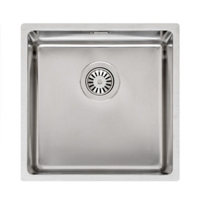 Reginox Houston 40X40 Single Bowl Stainless Steel Kitchen SinkVersatile Inset Or Undermount FitDurable & Modern Design from B&Q