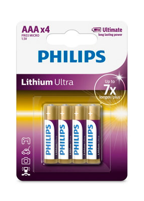 B&Q -  Lithium Ultra Battery Aaa ( 4 In A Pack)