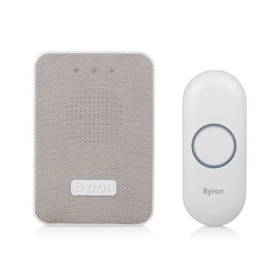 Byron Grey & White Wireless Door Chime Kit Dby-22322Bs-Kf from B&Q