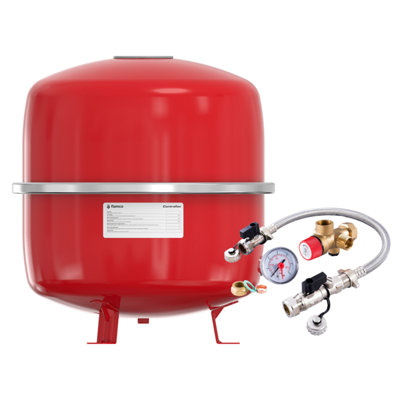 B&Q -  35 Litre Baseflex Contra-Flex Membrane Pressure Expansion Vessel 25305 + Sealed System Kit Fcst 035