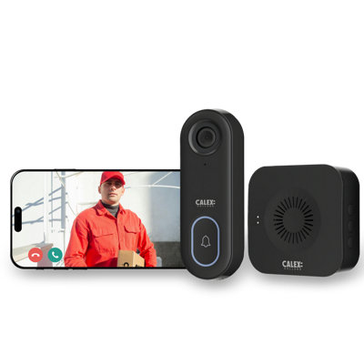 Calex Smart Security Video Doorbell Black Full Hd 1080P Motion Detection Night Vision