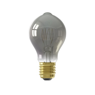 Calex Titanium Flex E27 4W 100Lm 360° Smoke A60 Extra Warm White Led Dimmable Filament Light Bulb from B&Q