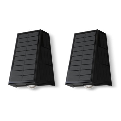 Calex Matera Solar Wall Light Black Up And Down Outdoor Waterproof 2 Pack from B&Q